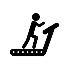 treadmill icon, logo for gym, sportsman, running man icon