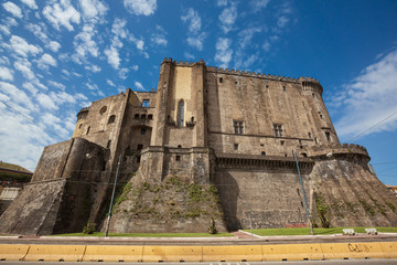 Naples (Italy) - Castel Nuovo,  New Castle, also called Maschio Angioino, is a medieval castle...