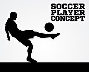 Soccer Football Player Concept Silhouette