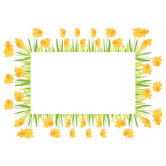 Beautiful easter wreath. Elegant floral frame hand drawn. Design for invitation, wedding or greeting cards