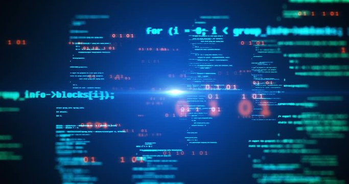 Programming code abstract technology background footage,concept of software developer and Computer script.4k seamless loop
