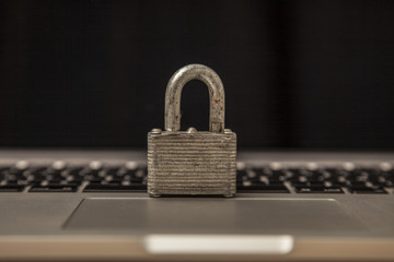 photo showing the concepts of security and confidentiality of personal data on the Internet, unlock 