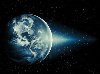 Earth from Space. Best Internet Concept of global business from concepts series. Elements of this image furnished by NASA. 3D illustration
