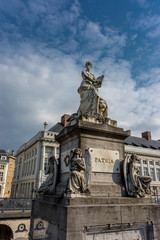 Obraz premium The Patria statue, a Monument dedicated to the martyrs of the 1830 revolution at Brussels, Belgium, Europe
