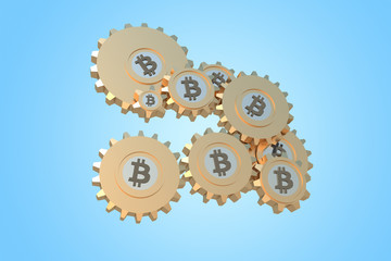 Bitcoin 3D Illustration Isolated