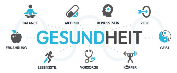 GESUNDHEIT Vektor Grafik Icons Priktogramme
