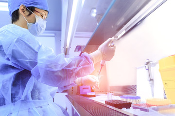 Female scientist in the CDC laboratory
