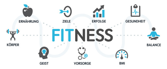 FITNESS Vektor Grafik Icons Priktogramme
