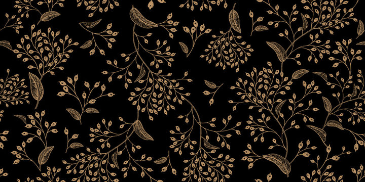 Floral vintage seamless pattern.