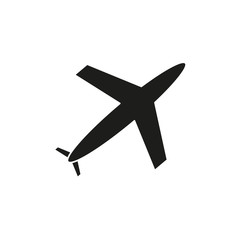 Obraz premium Plane of black icon