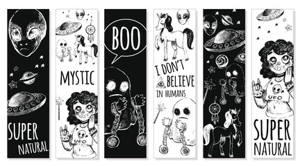 Set bookmarks with mystical objects.