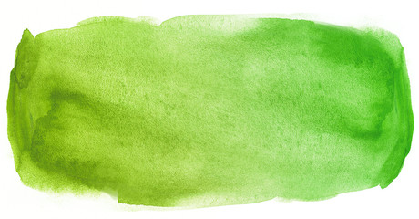 Watercolor texture stain green with water color blots and wet paint © Alex