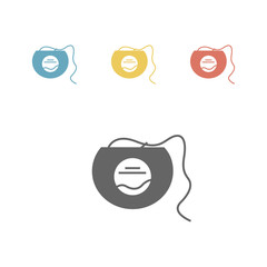 Dental floss icon. vector illustration