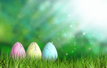 background of easter eggs