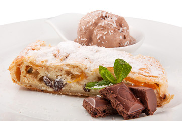 dessert on a white background