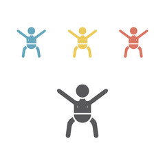 Baby flat icon. Vector illustration for websites.