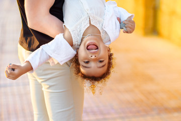 Happy Mixed Race Toddler Girl