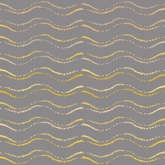 Seamless pattern with hand drawn waves.