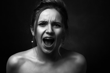 angry woman screaming