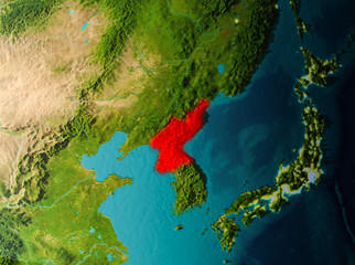Orbit view of North Korea
