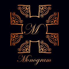 Vintage ornamental monogram