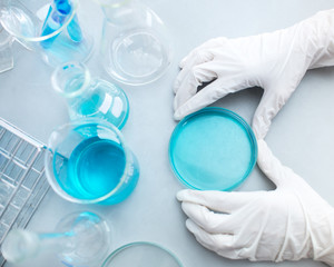 scientist research chemistry at science lab