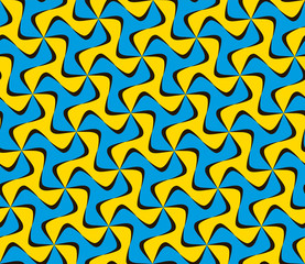 Repeating monochrome twisted stripe pattern