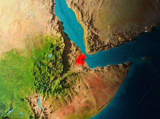 Orbit view of Djibouti