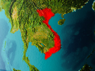Orbit view of Vietnam