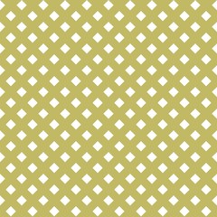 Seamless white golden abstract pattern. Print of white rhombs on golden background.