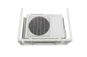 Obraz premium Air conditioning compressor on white background