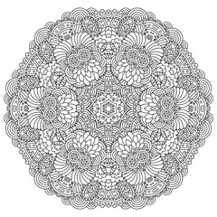 Black and white mandala.