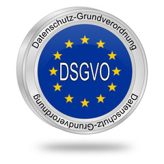 DSGVO General Data Protection Regulation - in german - 3D illustration