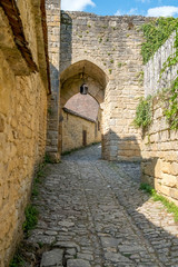 Fototapeta na wymiar Beynac Castle stairs in Dordogne, Perigord Vert