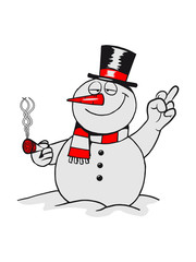 Schneemann joint kiffen stinkefinger