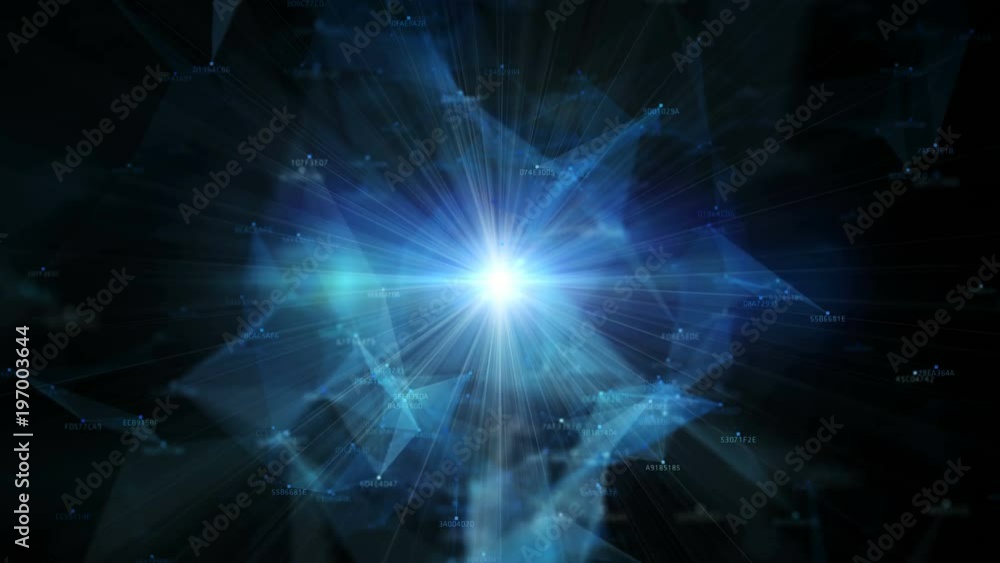 Poster block chain network and programming concept on technology background. blockchain , cryptocurrencies 