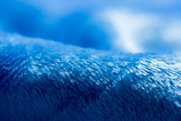 Soft blue fabric blanket for sweet sleeping