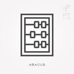 Line icon abacus