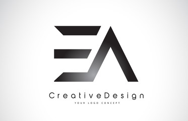 EA E A Letter Logo Design. Creative Icon Modern Letters Vector Logo. - obrazy, fototapety, plakaty