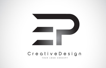 EP E P Letter Logo Design. Creative Icon Modern Letters Vector Logo.