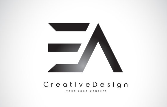 EA E A Letter Logo Design. Creative Icon Modern Letters Vector Logo.