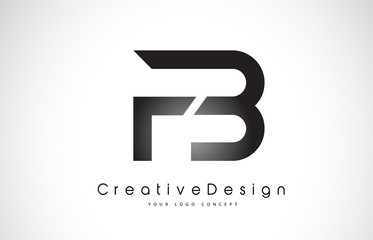 Obraz premium FB F B Letter Logo Design. Creative Icon Modern Letters Vector Logo.