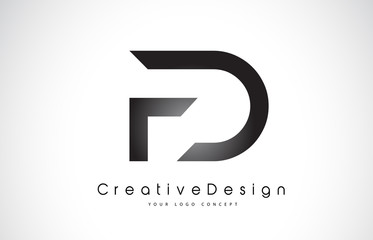 FD F D Letter Logo Design. Creative Icon Modern Letters Vector Logo.