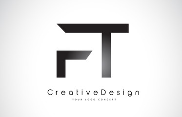 FT F T Letter Logo Design. Creative Icon Modern Letters Vector Logo.