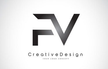 FV F V Letter Logo Design. Creative Icon Modern Letters Vector Logo.