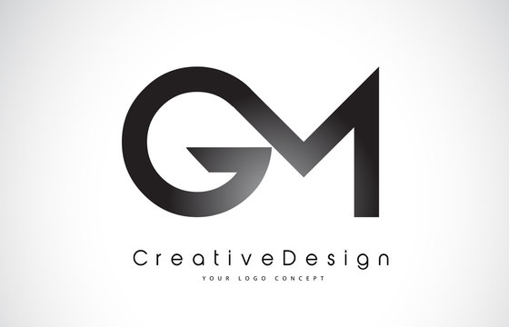 GM G M Letter Logo Design. Creative Icon Modern Letters Vector Logo.