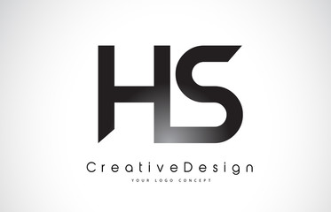 HS H S Letter Logo Design. Creative Icon Modern Letters Vector Logo.