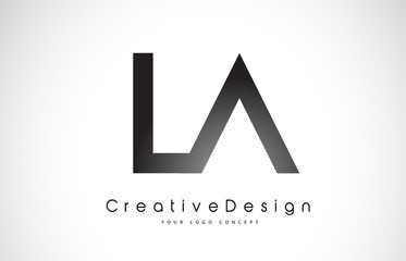Fototapeta premium LA L A Letter Logo Design. Creative Icon Modern Letters Vector Logo.