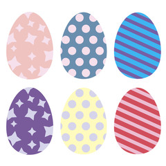 Easter eggs icons. Vector illustration. Easter eggs for Easter holidays design on white background.
