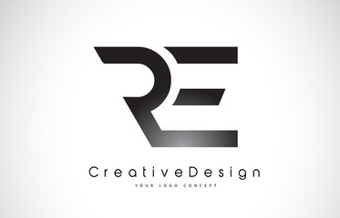 Fototapeta RE R E Letter Logo Design. Creative Icon Modern Letters Vector Logo. obraz